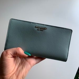 Kate Spade Bifold Blue Leather Wallet